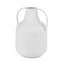 Mercana Treva Tall White w/ Black Speckles Metal Vase