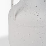 Mercana Treva Tall White w/ Black Speckles Metal Vase