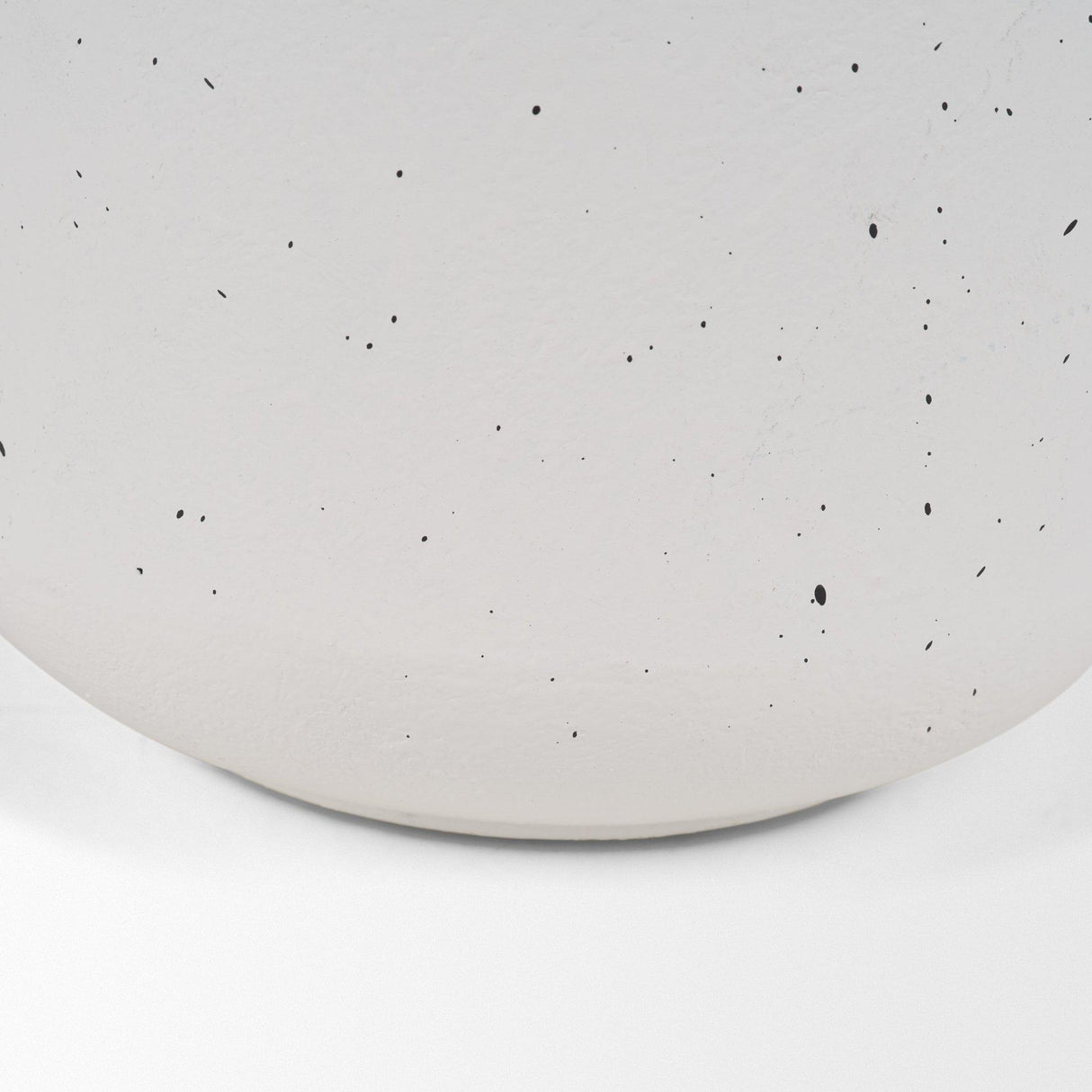 Mercana Treva Tall White w/ Black Speckles Metal Vase