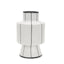 Mercana Dinah Large White w/ Black Stripes Ceramic Vase