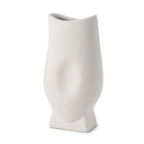 Mercana Darian Tall Textured Matte White Ceramic Vase