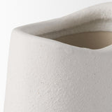 Mercana Darian Tall Textured Matte White Ceramic Vase