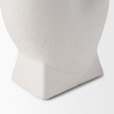 Mercana Darian Tall Textured Matte White Ceramic Vase