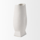 Mercana Darian Tall Textured Matte White Ceramic Vase