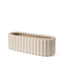 Mercana Mira Wide Textured Blush Beige Fluted Ceramic Vase
