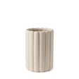 Mercana Mira Tall Textured Blush Beige Fluted Ceramic Vase