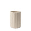 Mercana Mira Tall Textured Blush Beige Fluted Ceramic Vase
