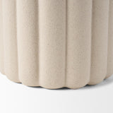 Mercana Mira Tall Textured Blush Beige Fluted Ceramic Vase