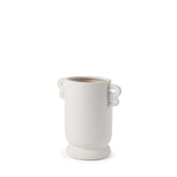 Mercana Dylan Small Textured Off White w/ Handles Ceramic Vase