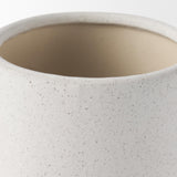Mercana Dylan Small Textured Off White w/ Handles Ceramic Vase