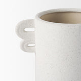 Mercana Dylan Small Textured Off White w/ Handles Ceramic Vase