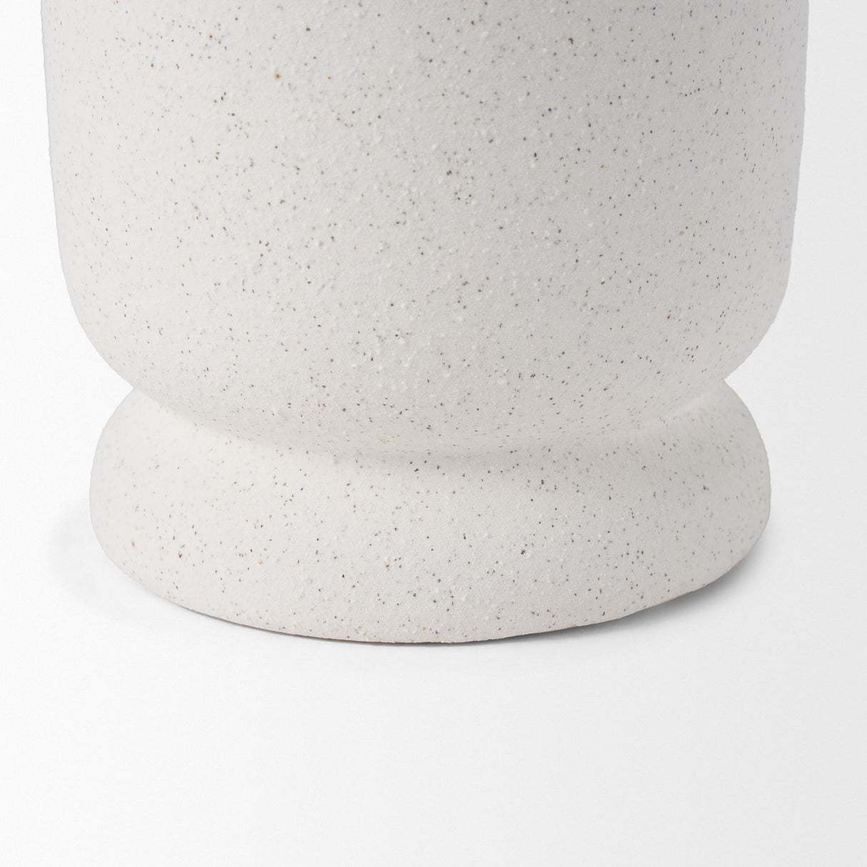 Mercana Dylan Small Textured Off White w/ Handles Ceramic Vase