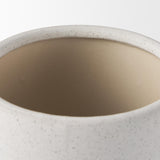 Mercana Dylan Small Textured Off White w/ Handles Ceramic Vase