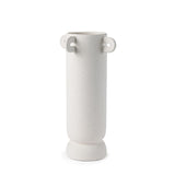 Mercana Dylan Tall Textured Off White w/ Handles Ceramic Vase