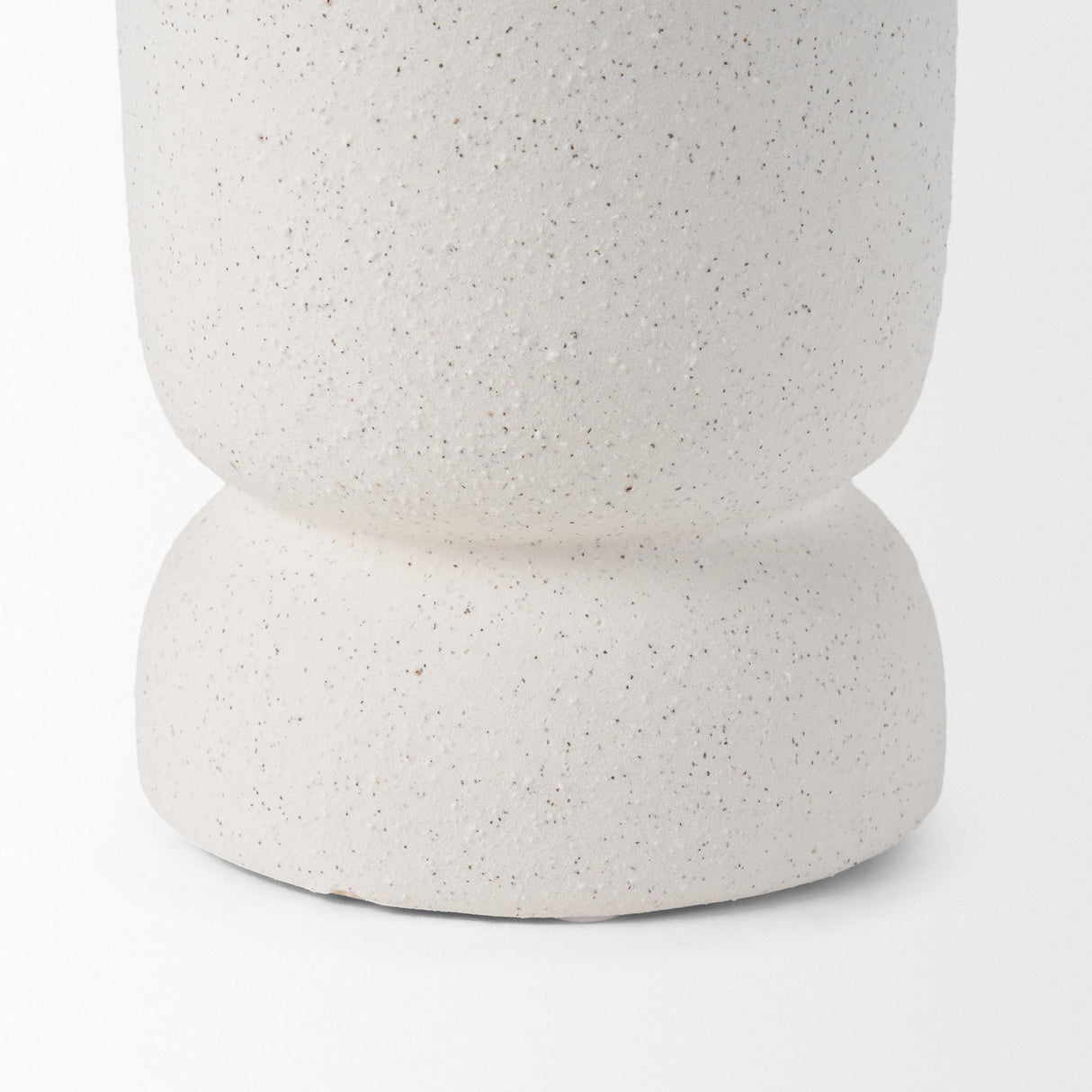 Mercana Dylan Tall Textured Off White w/ Handles Ceramic Vase