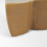 Mercana Vania Large Off White w/ Tan Textured Ceramic Vase