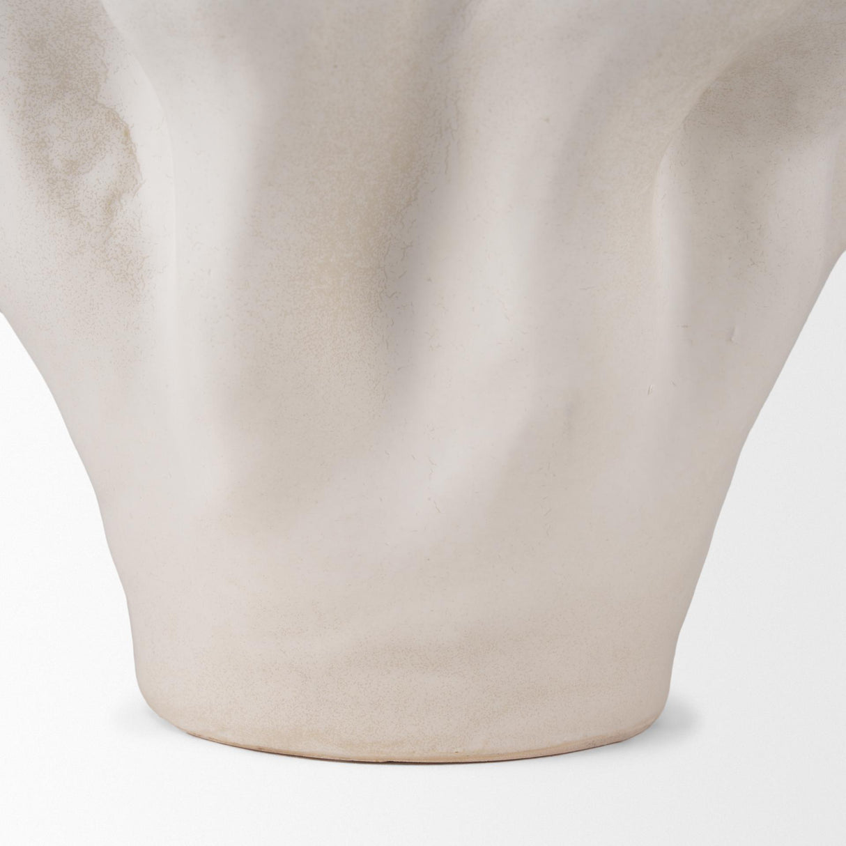 Mercana Vanna Sculptural Cream Glazed Ceramic Vase