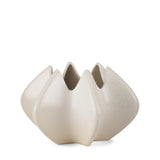 Mercana Ulrich Sculptural Cream Glazed Ceramic Vase