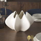 Mercana Ulrich Sculptural Cream Glazed Ceramic Vase