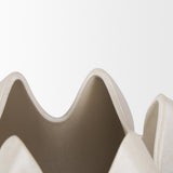 Mercana Ulrich Sculptural Cream Glazed Ceramic Vase