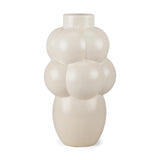 Mercana Ulvi Cream Glazed Bubble Ceramic Vase