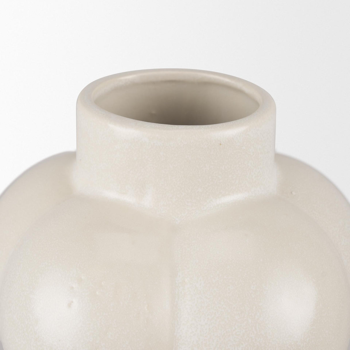 Mercana Ulvi Cream Glazed Bubble Ceramic Vase