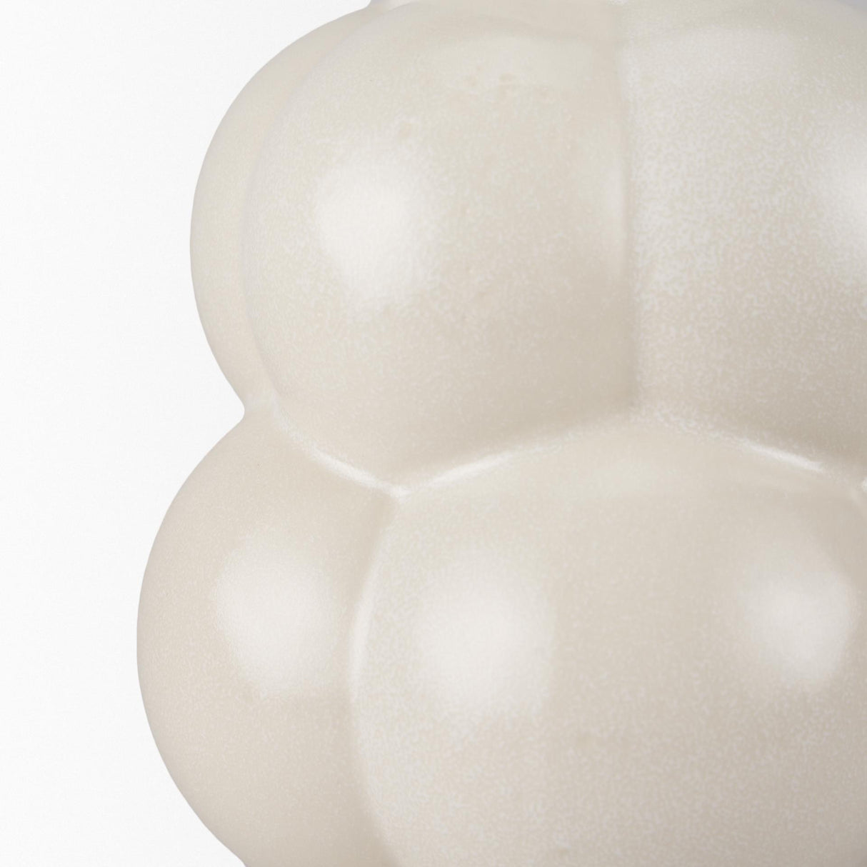 Mercana Ulvi Cream Glazed Bubble Ceramic Vase