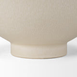 Mercana Tyren Cream Glazed Decorative Round Ceramic Bowl