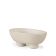 Mercana Tyren Cream Glazed Decorative Oblong Ceramic Bowl