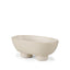 Mercana Tyren Cream Glazed Decorative Oblong Ceramic Bowl