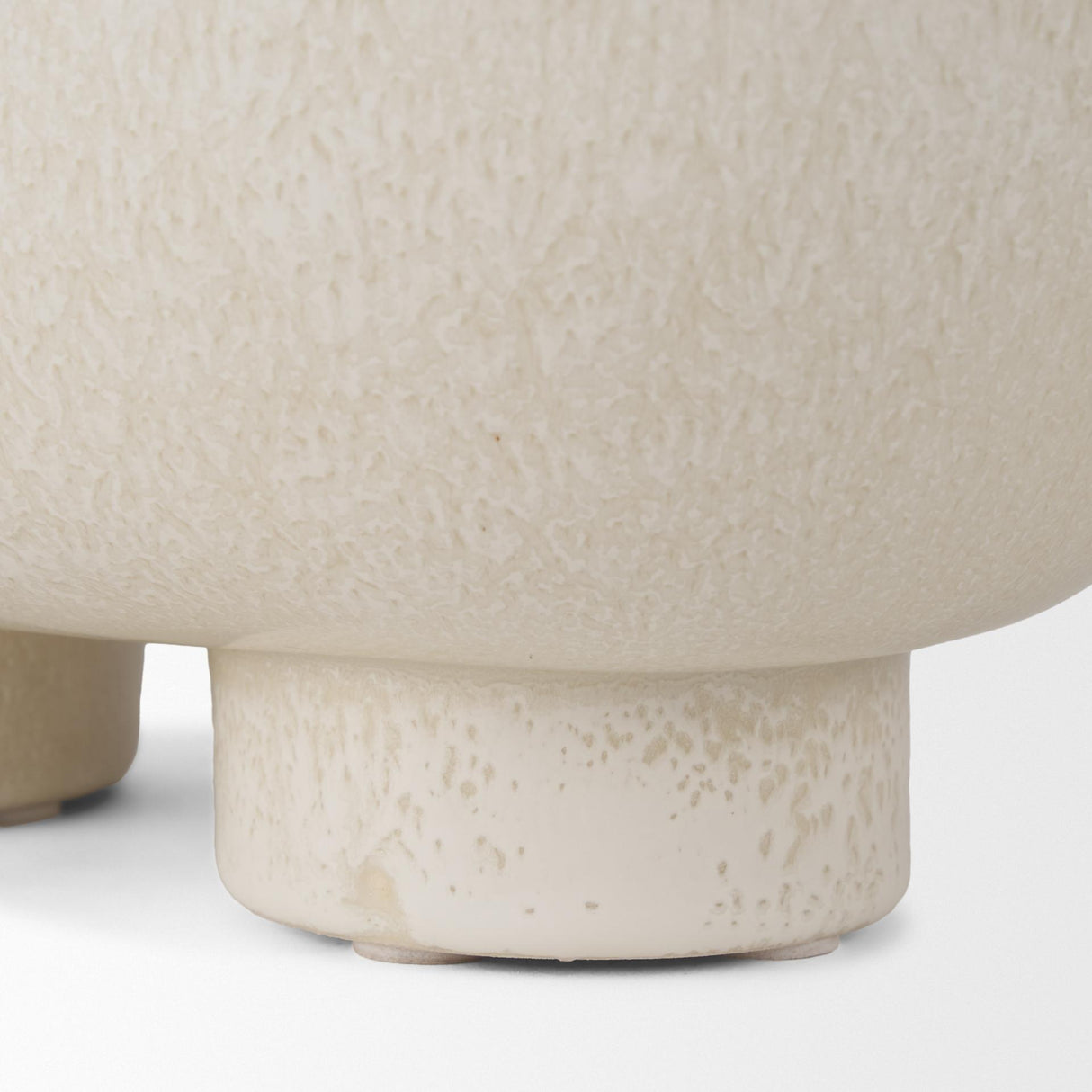 Mercana Tyren Cream Glazed Decorative Oblong Ceramic Bowl