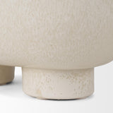 Mercana Tyren Cream Glazed Decorative Oblong Ceramic Bowl