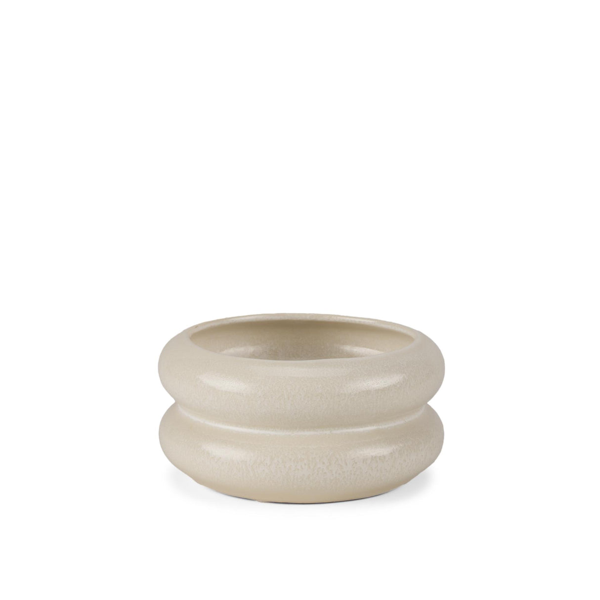 Mercana Twyla Short Cream Glazed Ring Pot