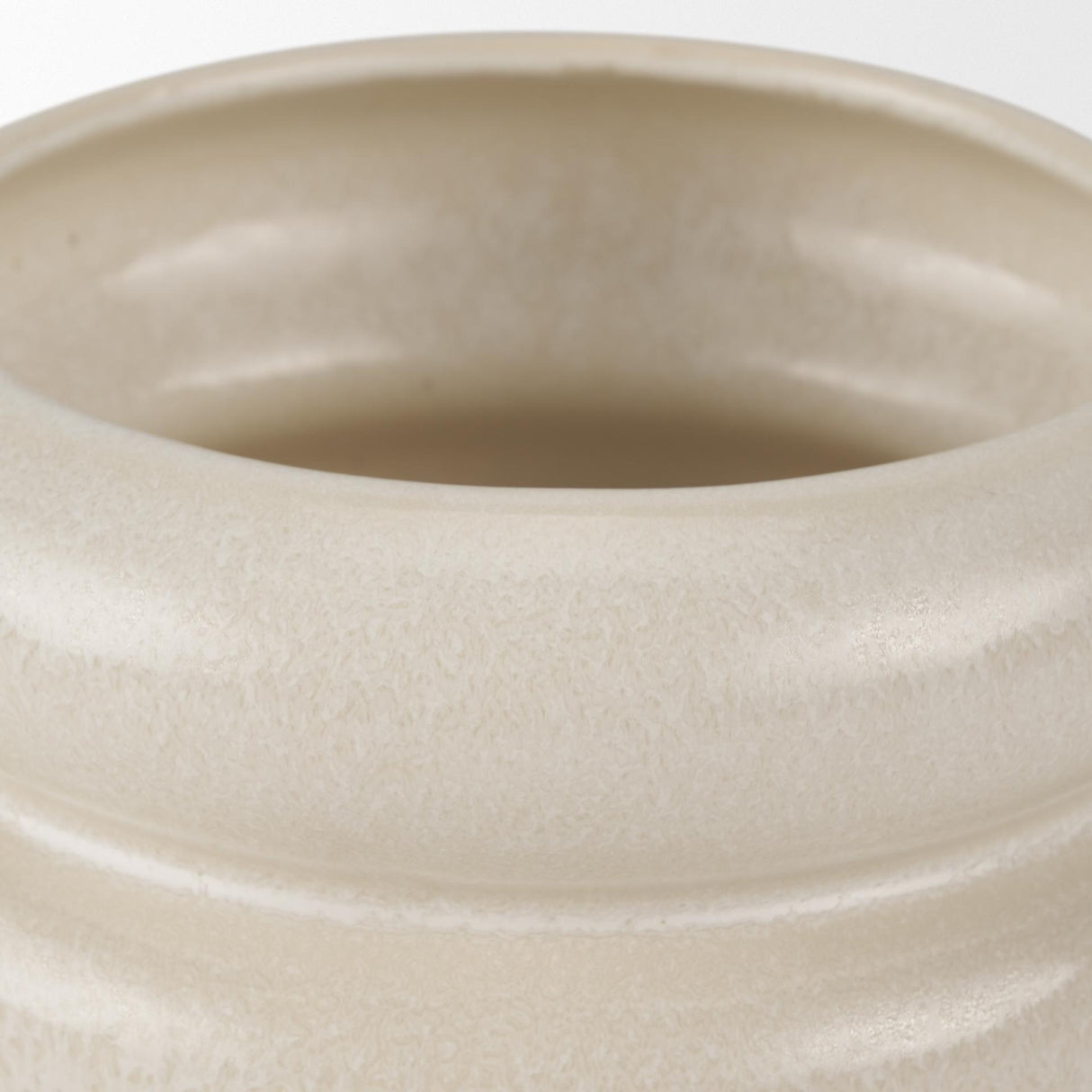 Mercana Twyla Short Cream Glazed Ring Pot