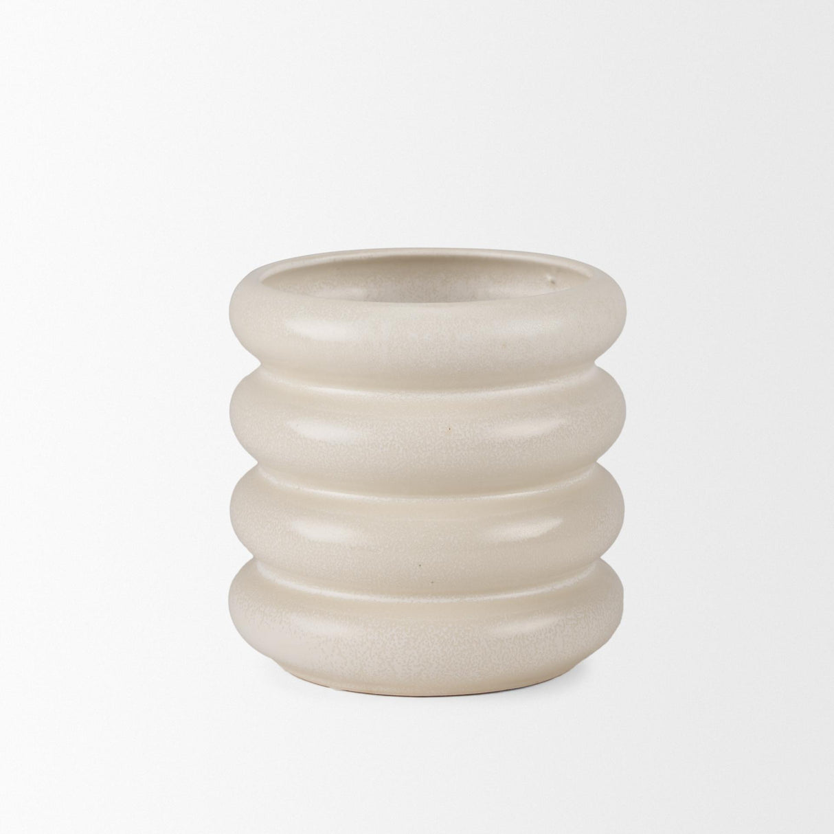 Mercana Twyla Tall Cream Glazed Ring Pot