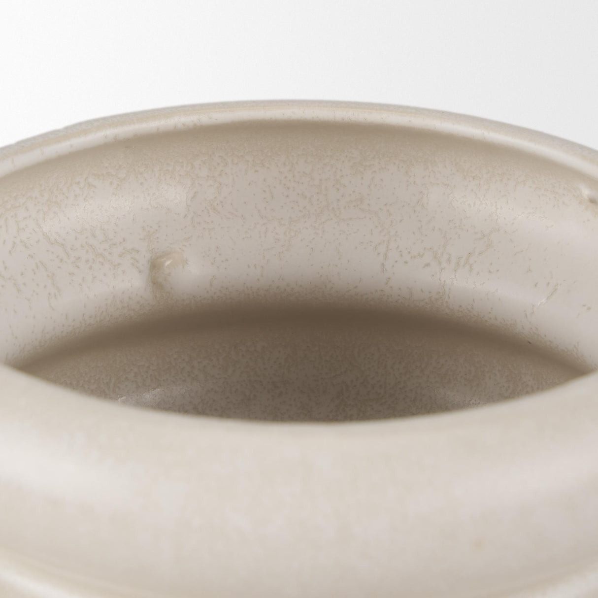 Mercana Twyla Tall Cream Glazed Ring Pot