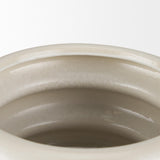 Mercana Twyla Short Cream Glazed Floor Vase
