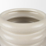 Mercana Twyla Short Cream Glazed Floor Vase