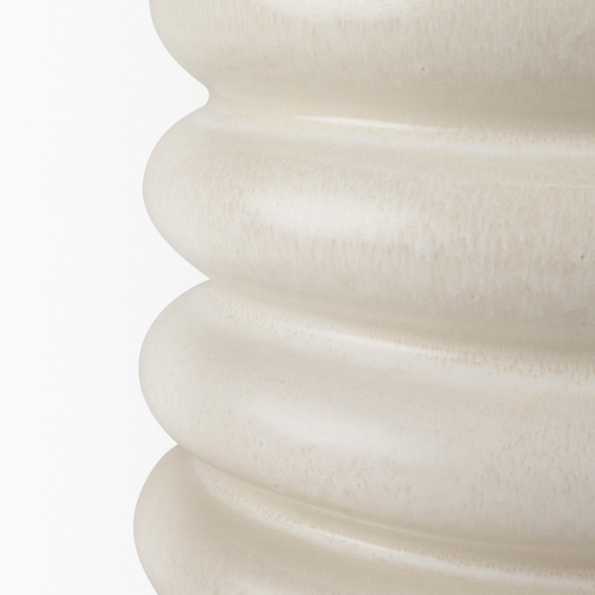 Mercana Twyla Short Cream Glazed Floor Vase
