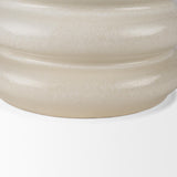 Mercana Twyla Short Cream Glazed Floor Vase