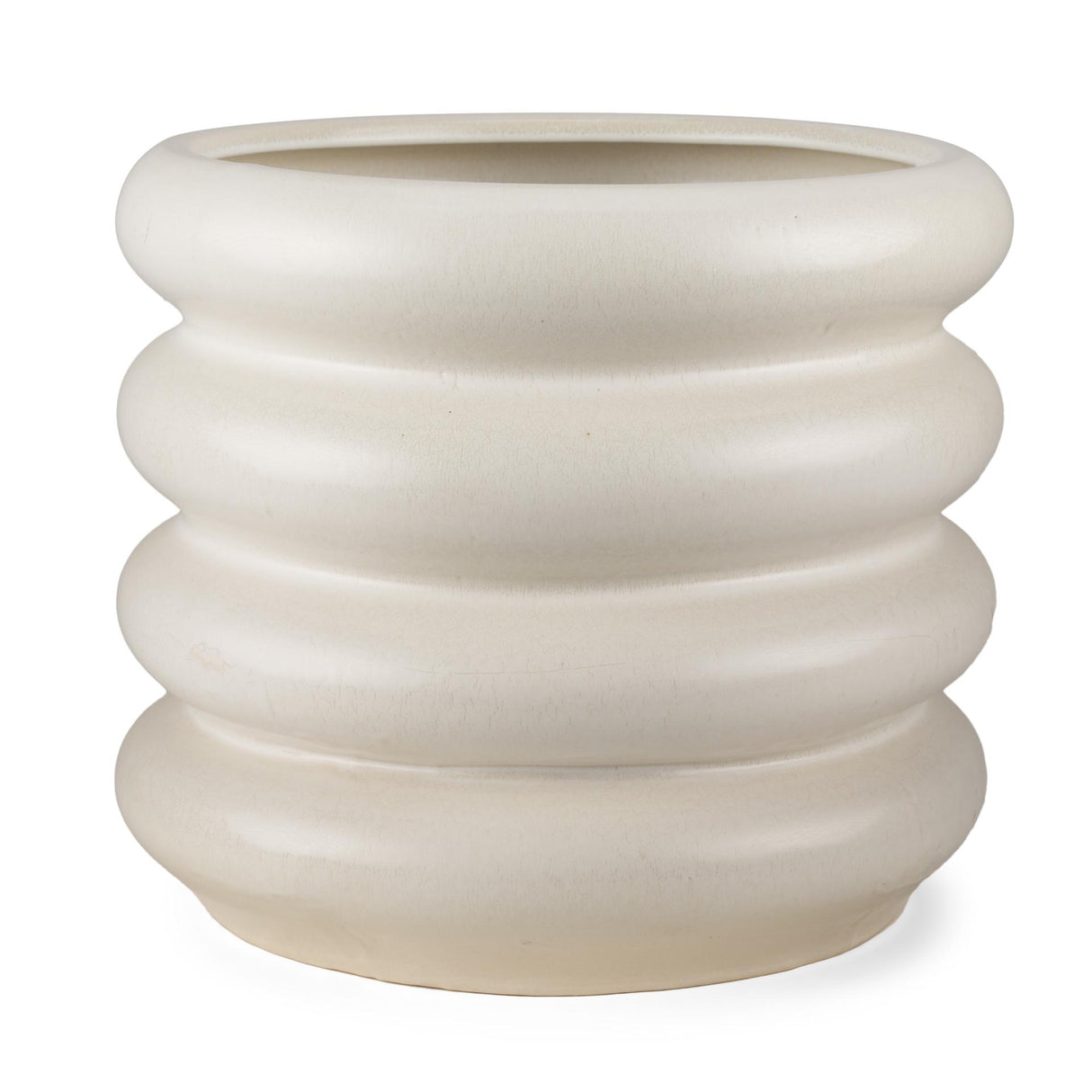 Mercana Twyla Tall Cream Glazed Floor Ceramic Vase