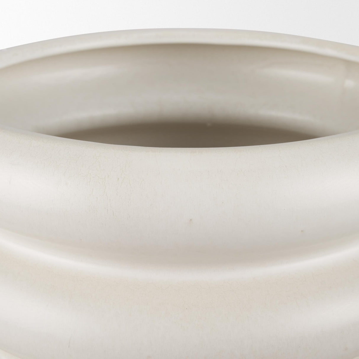 Mercana Twyla Tall Cream Glazed Floor Ceramic Vase