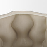 Mercana Vahn Sculptural Cream Glazed Decorative Ceramic Bowl