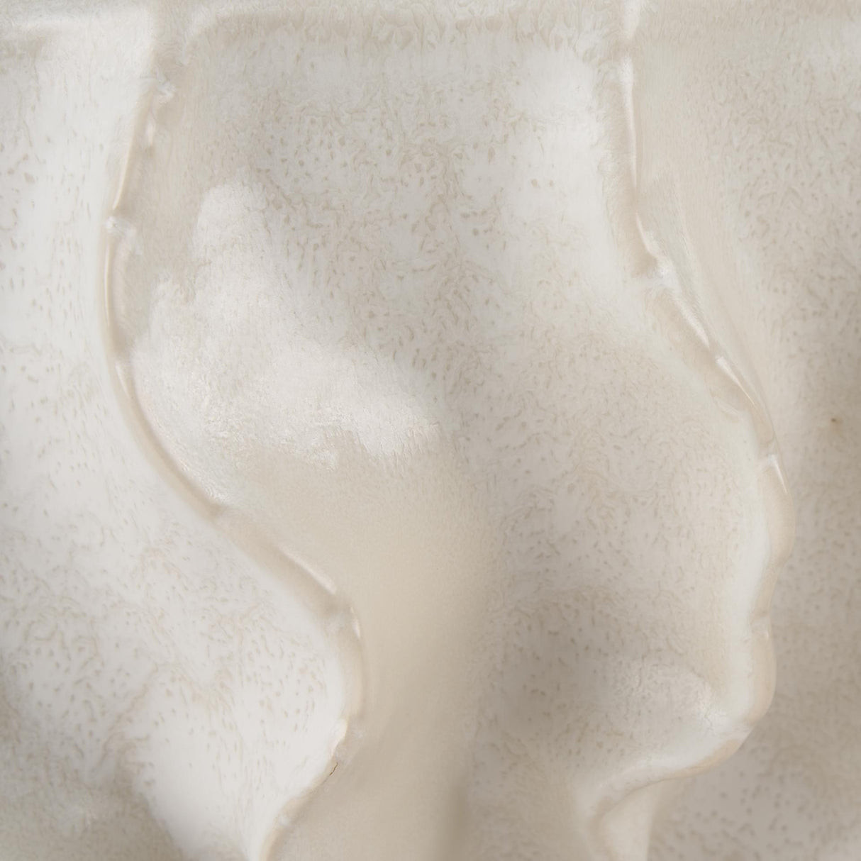 Mercana Vahn Sculptural Cream Glazed Decorative Ceramic Bowl
