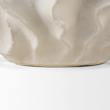 Mercana Vahn Sculptural Cream Glazed Decorative Ceramic Bowl
