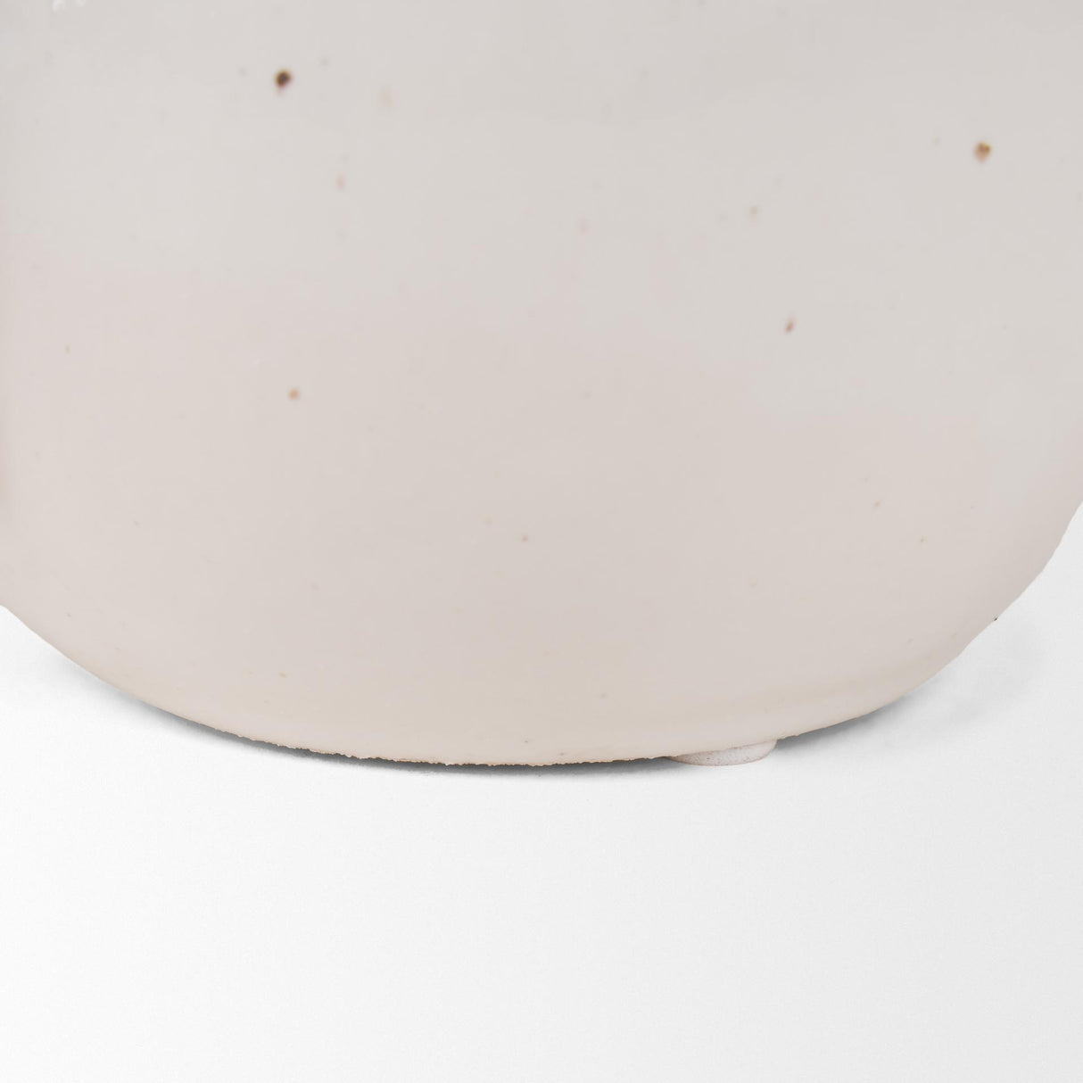 Mercana Urvi Short Off White Speckled Asymmetrical Ceramic Vase