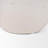 Mercana Urvi Short Off White Speckled Asymmetrical Ceramic Vase