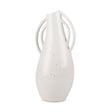 Mercana Urvi Tall Off White Speckled Asymmetrical Ceramic Vase