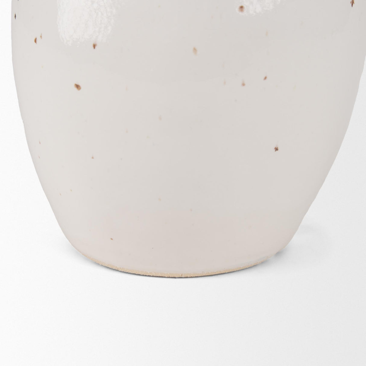 Mercana Urvi Tall Off White Speckled Asymmetrical Ceramic Vase