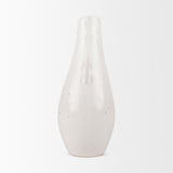 Mercana Urvi Tall Off White Speckled Asymmetrical Ceramic Vase